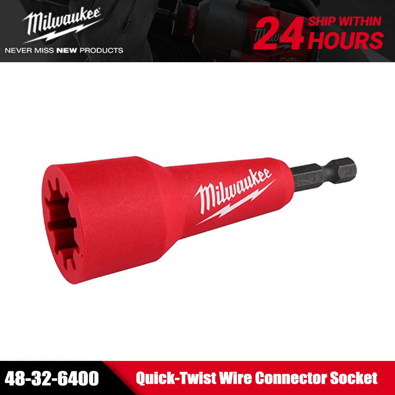 Milwaukee 48-32-6400 Conector De Fio De Torção Rápida Soquete Acessório De Driver De Impacto