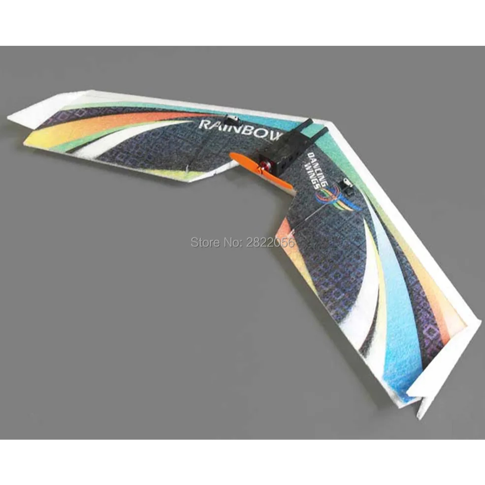 Kit De Avião RC EPP Modelo DW HOBBY Rainbow Fly Wing 800mm Envergadura Cauda push Versão Brinquedo