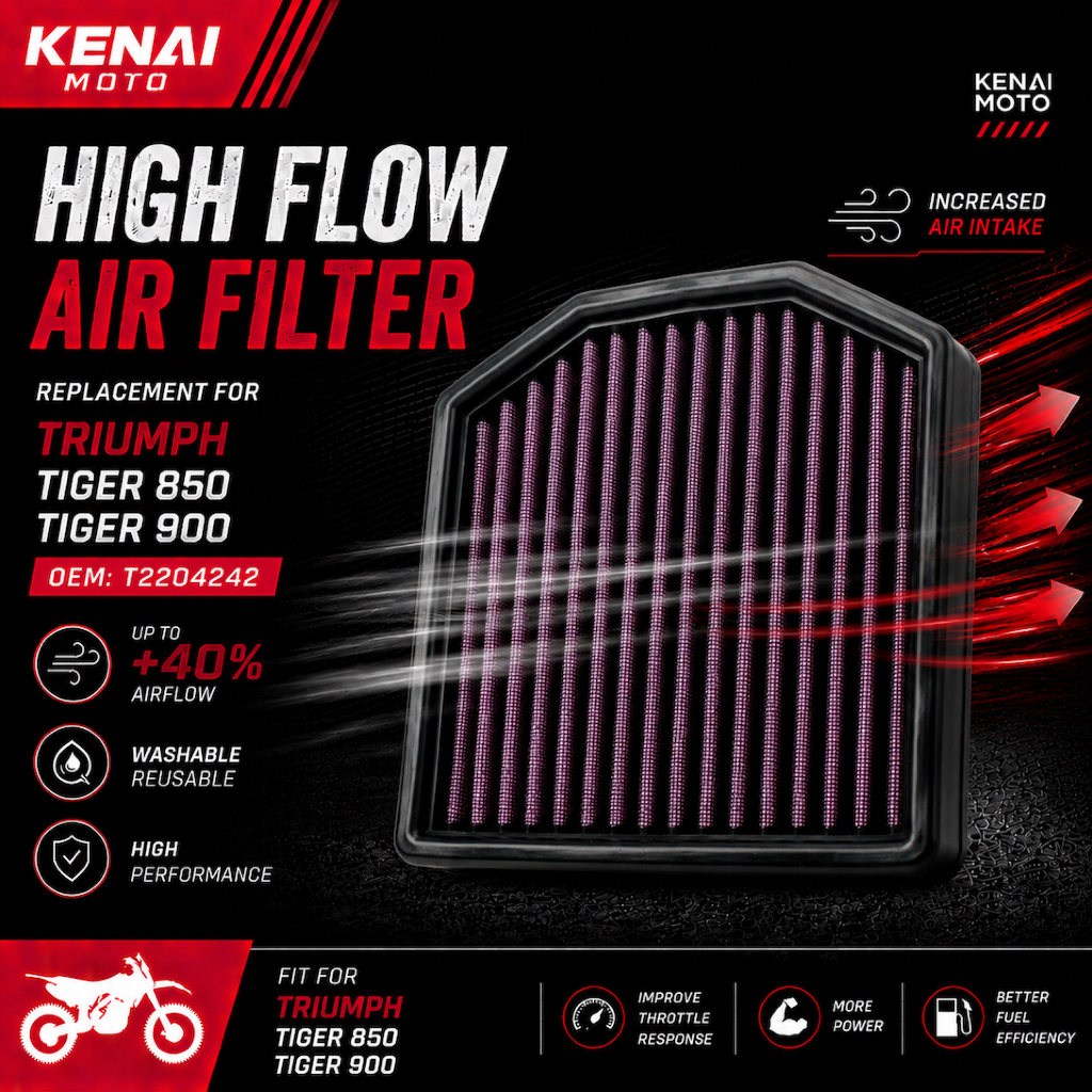 【KENAI】triumph TIGER 850 SPORT/900 GT RALLY Filtro De Ar De Alto Fluxo Lavável T2204242