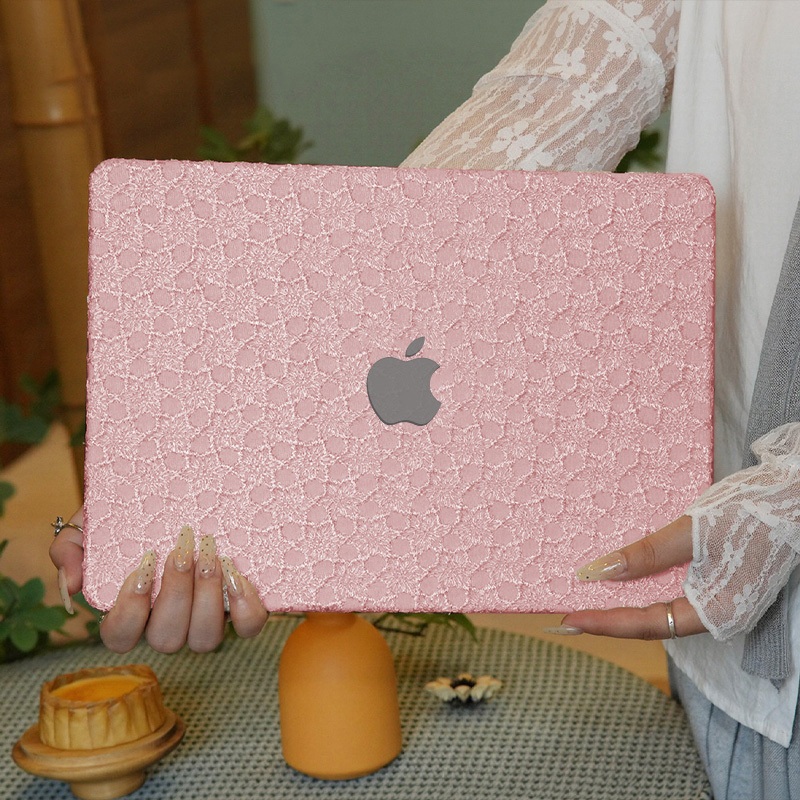 Capa De Renda Jacquard Para Macbook Neo 2026 Air M5 M4 M3 A3448 A3449 2022 13.6 M2 Compatível Com Pro 14 M5 A3434 A3112