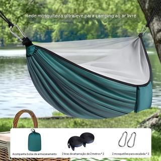 Rede mosquiteira grossa para acampamento, resistente a rasgos, lazer ao ar livre, paraquedas, rede de pano, cor dupla, r