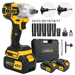 Chave De lmpacto 48V Sem Fio Elétrica 450NM Parafusadeira Furadeira Com Maleta e 2 Baterias Bivolt