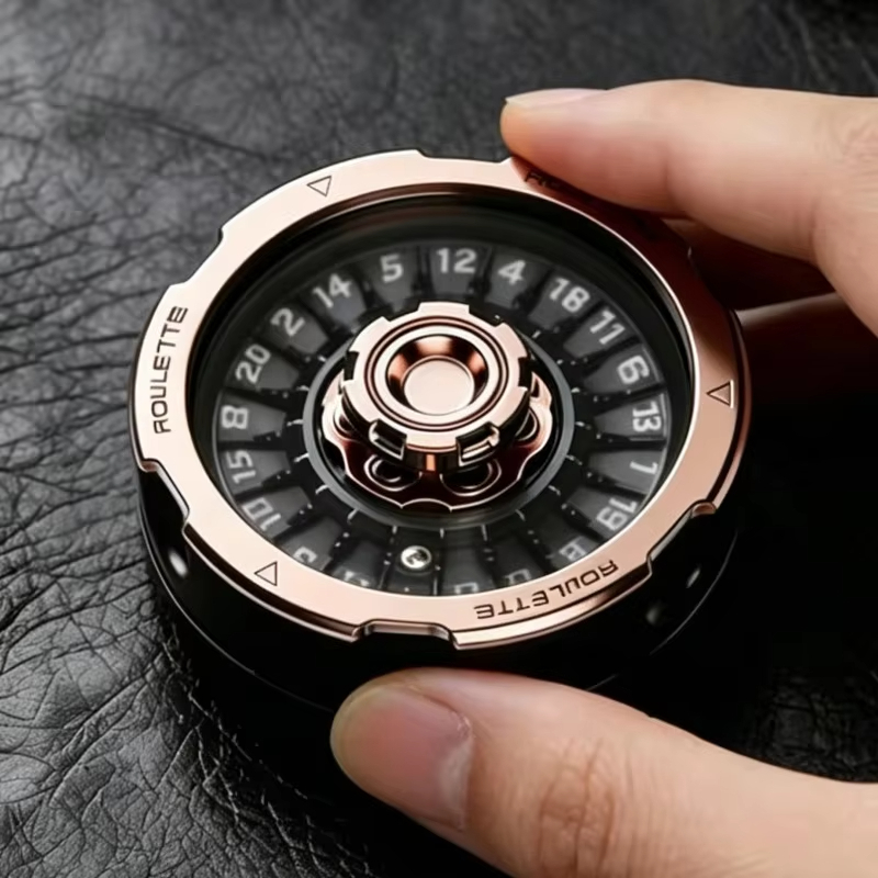1PC Roleta Fidget Spinner Metal EDC Brinquedo Luminoso Grânulo Alívio Do Estresse Anti-Ansiedade Dedo Giroscópio Para Ad