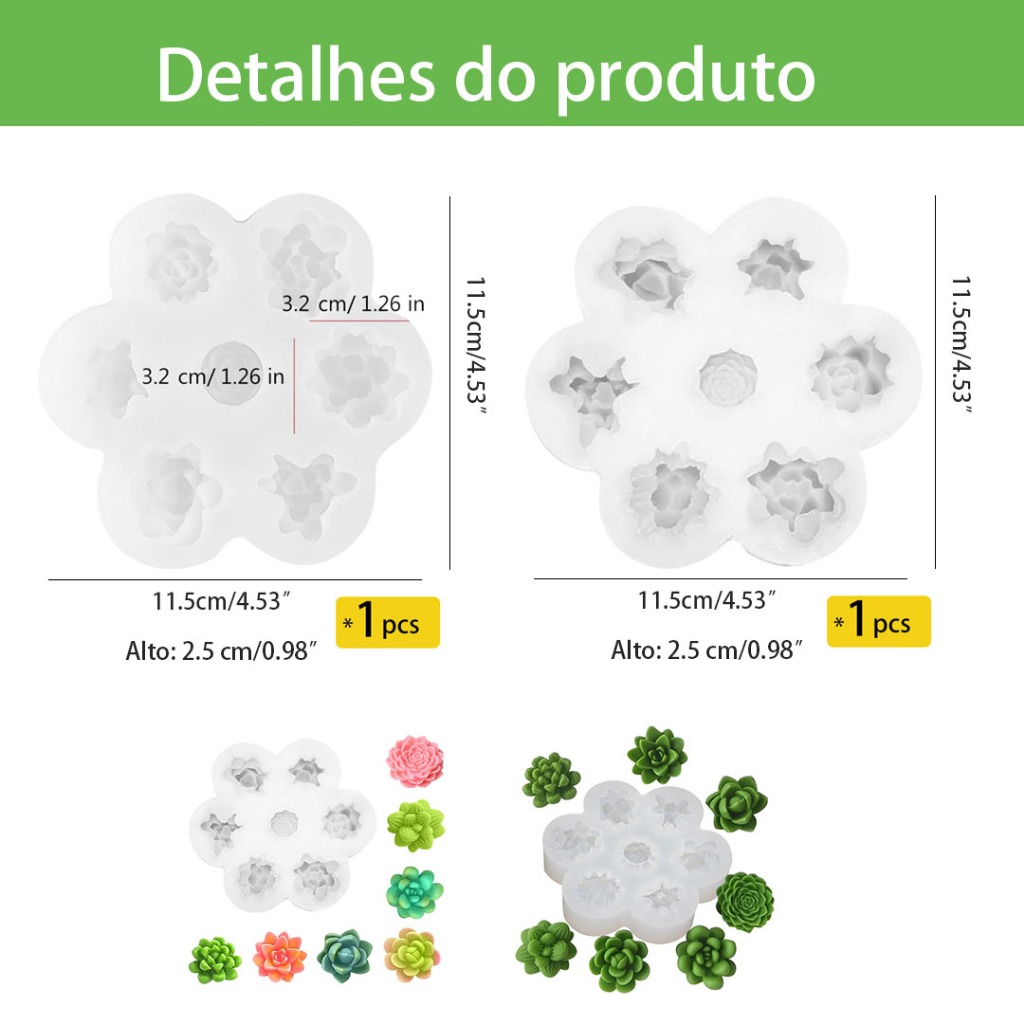 Molde de Silicone para decoração de bolo rosa, planta suculenta, resistente a altas temperaturas, baixa temperatura, faç
