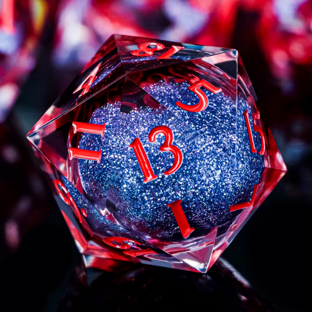 Conjunto De Dados DND De Areia Movediça De Vampiro Vermelho 7 Peças D & Dungeons and Dragons Pathfinder Poliédrico Borda
