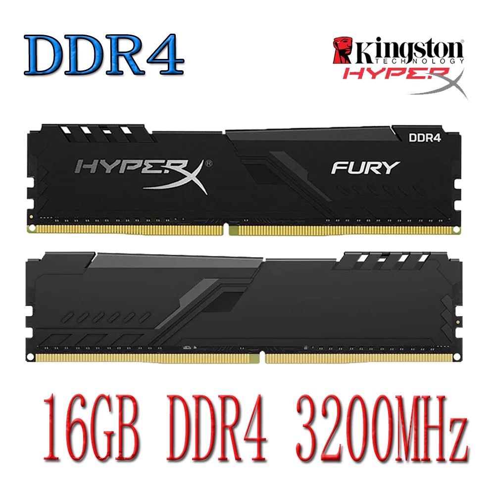 Kingston HyperX Fury DDR4 RAM 16 Gb DDR4 3200 Mhz HX432C16FB3/16 Memória De Desk