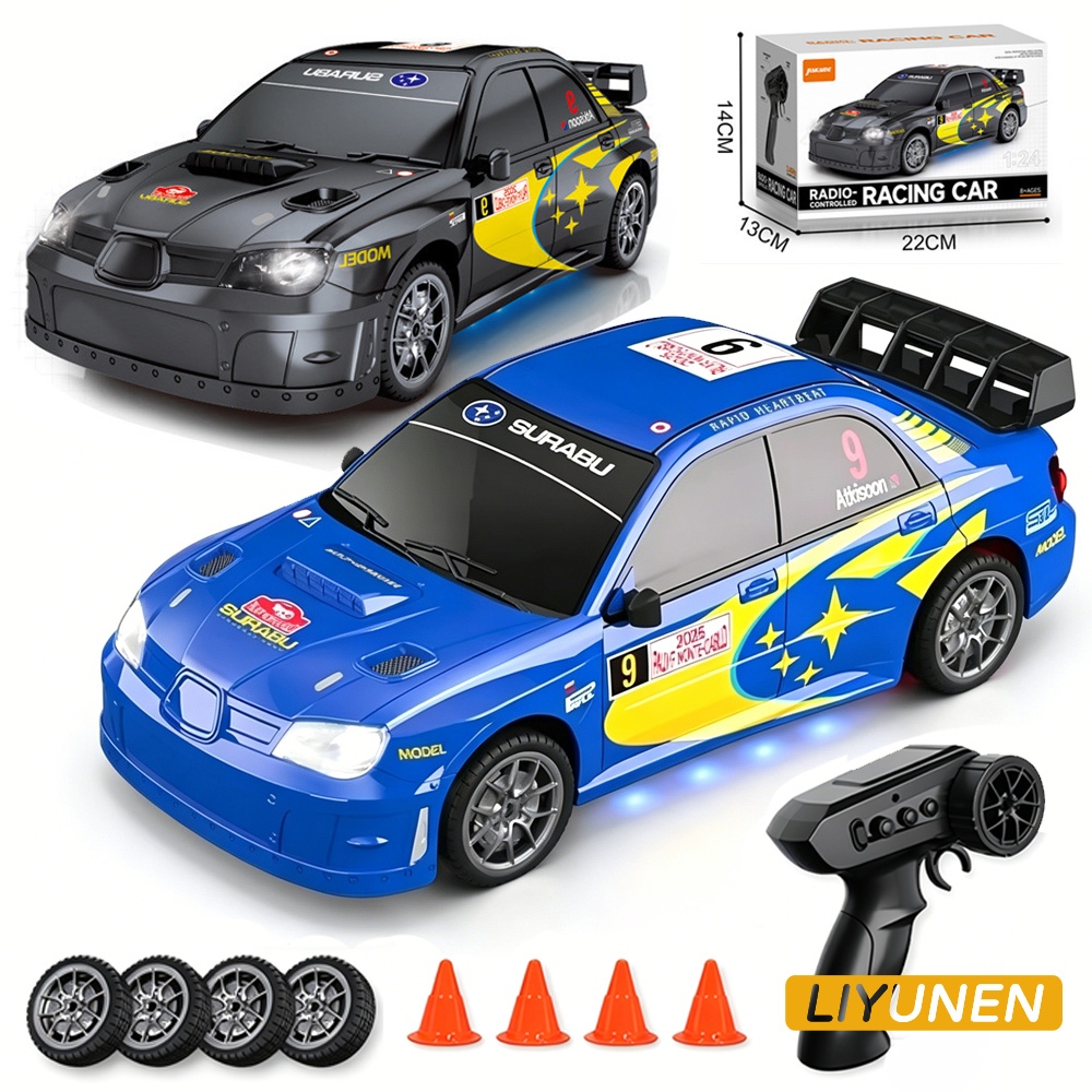 1 : 24 4WD RC Drift Car 2.4G Controle Remoto GTR Subaru Modelo De Carro 20KM/H De Corrida De Alta Velocidade Brinquedo P