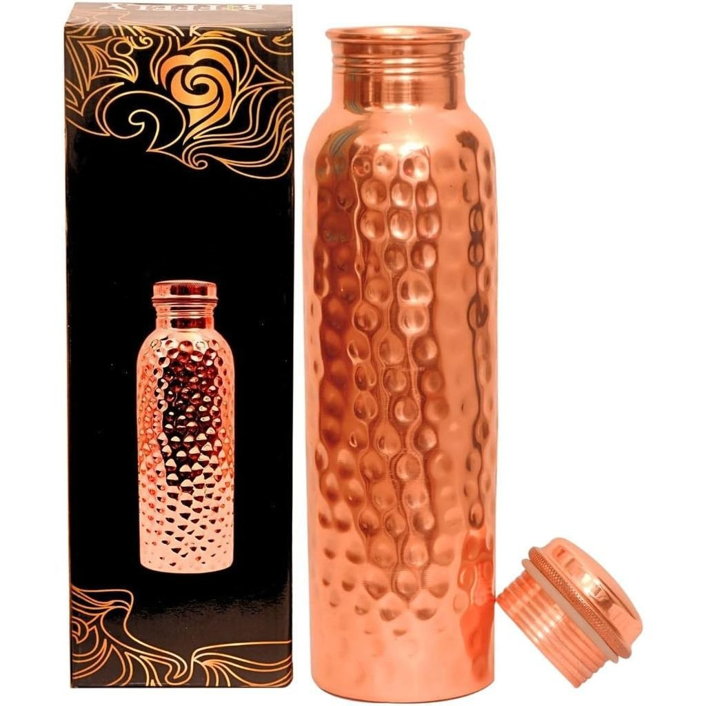 800ML Garrafa De Cobre Yoga E Ayurveda Anti Vazamento Grande Capacidade Beber Feita À Mão Fitness
