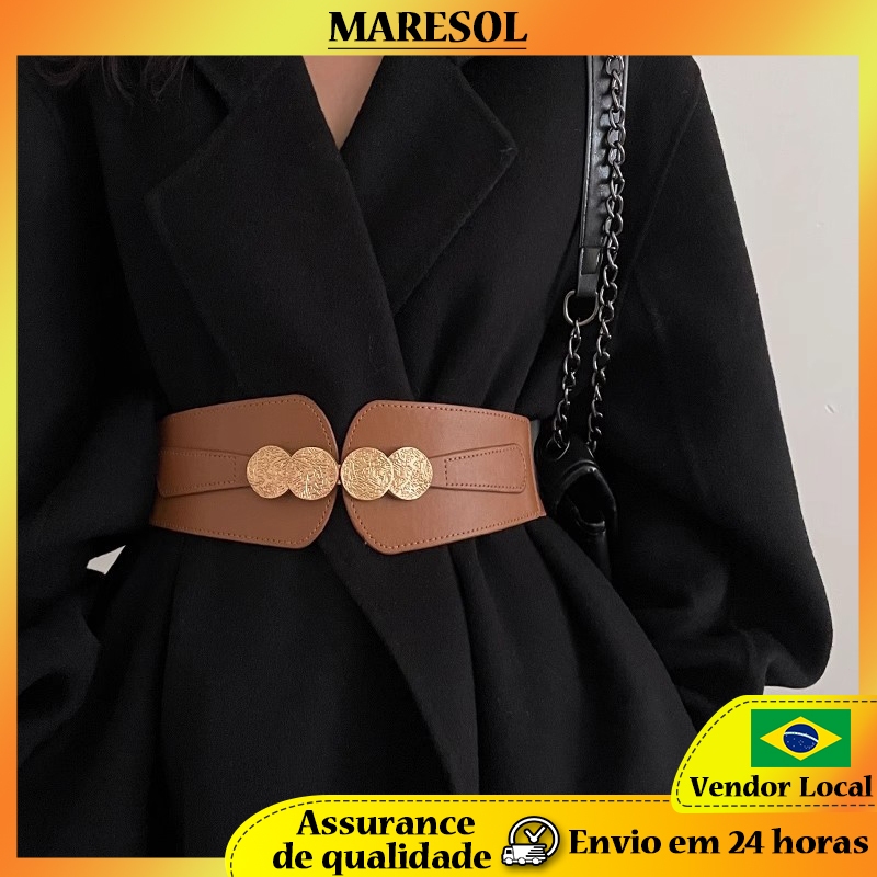 MARESOL casaco cinto senhoras elástico elástico cinto largo decoração vestido exterior All-Match cinto saia cinto acessó