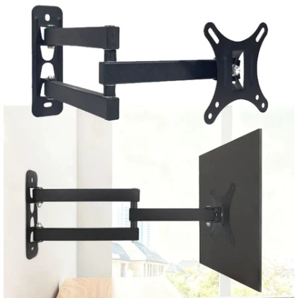 Suporte Tv Tri Articulado Lcd Led Plasma 10 A 26 e 32 A 55 Pol Para Parede VESA 75x75mm/100x100mm