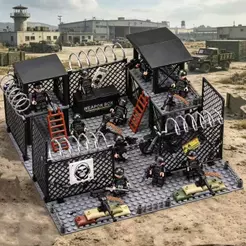 2.000 pçs Lego blocos de construção grande Base militar forças especiais fortaleza observação torre menino educacional m