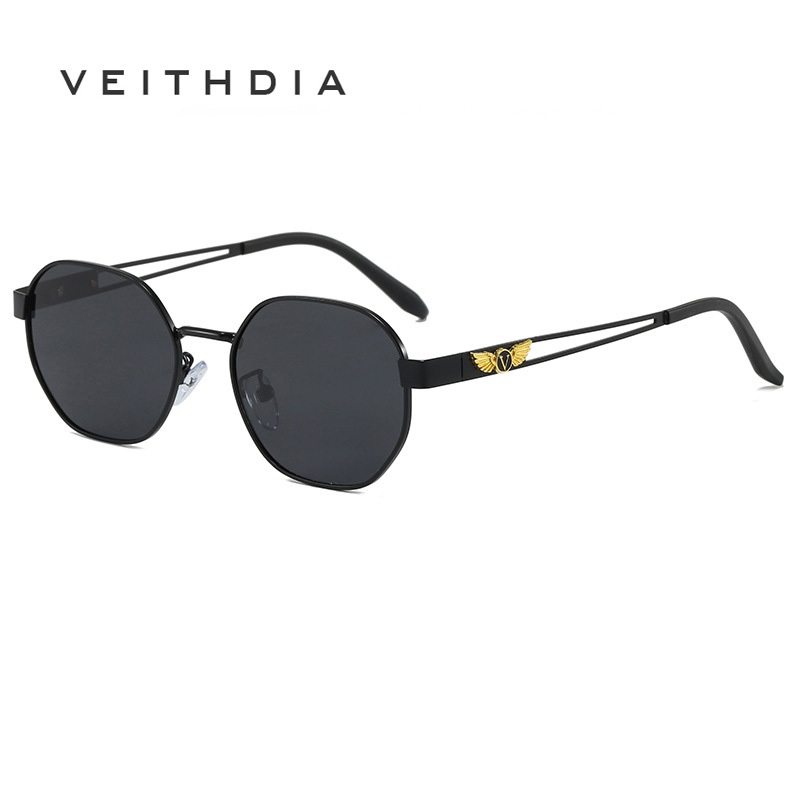 Óculos De Sol Polarizados Ovais Da Moda VEITHDIA Anti-UV400 Masculinos E Feminin