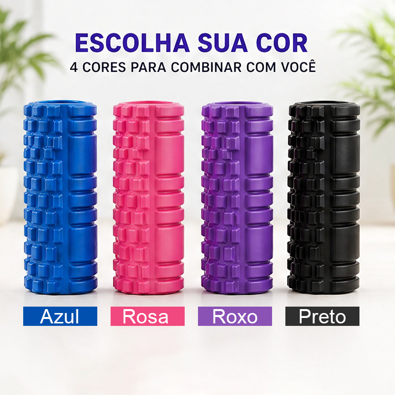 Imagem Rolo de Espuma para Yoga Relaxamento Fascial, Versão Individual e Kit Completo 5 PCS com Acessórios