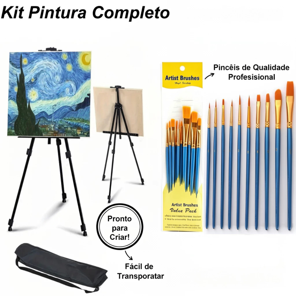 Cavalete Tripé de Pintura Profissional 1,60m Dobrável com Bolsa – Para Tela Grande,Cavalete Pintura Quadro Telescópico