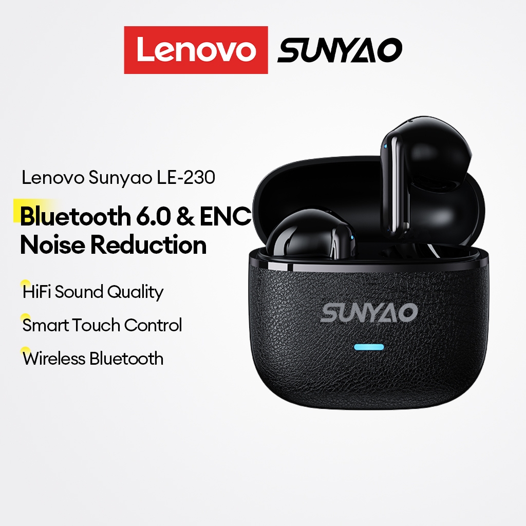SUNYAO LE-230 Fones De Ouvido Bluetooth E Sem Fio Com 6.0 ENC Chamada Redução De