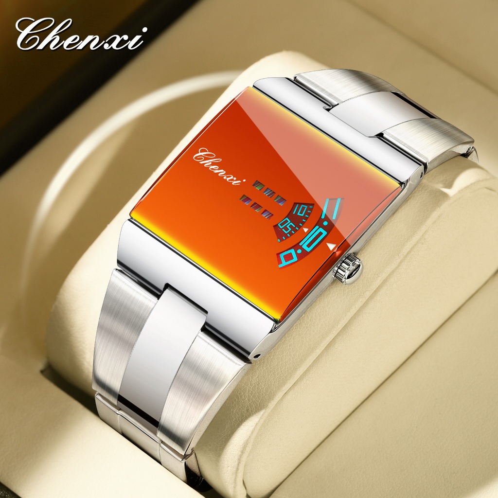 CHENXI 605 Relógio Masculino Quadrado De Quartzo De Alta Qualidade Elegante Design Minimalista Presente