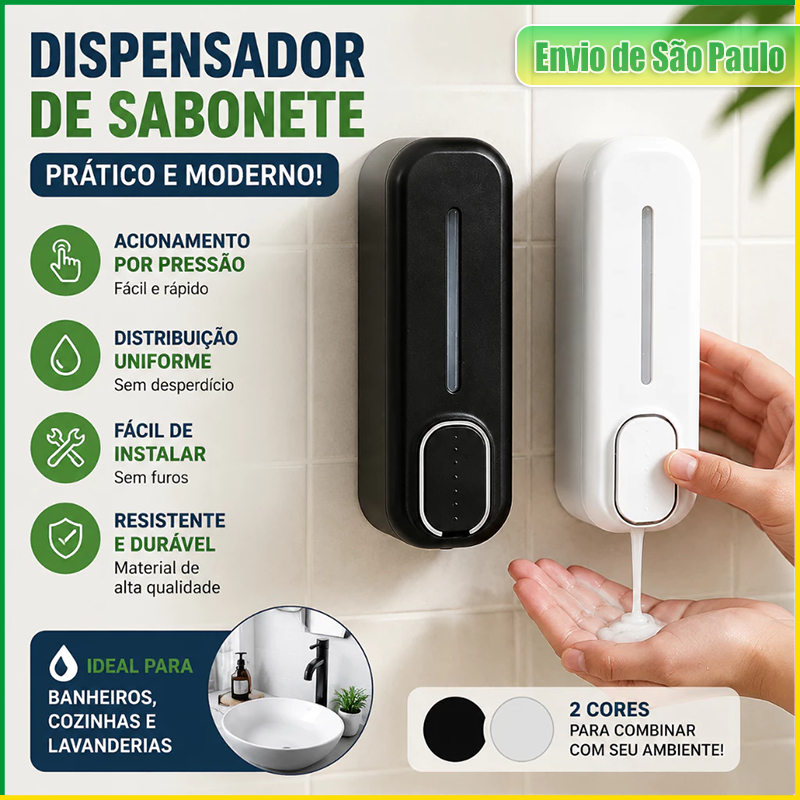 350ml Dispenser Sabonete Sabão Líquido Porta Saboneteira De Parede Banheiro