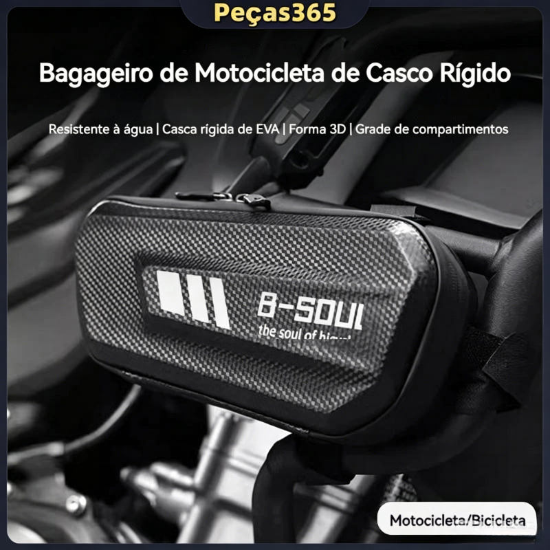 2PCS Bolsa Lateral Moto Alforge 1.5L Fibra Carbono Casca Dura Impermeável Universal Bolsa Bicicleta