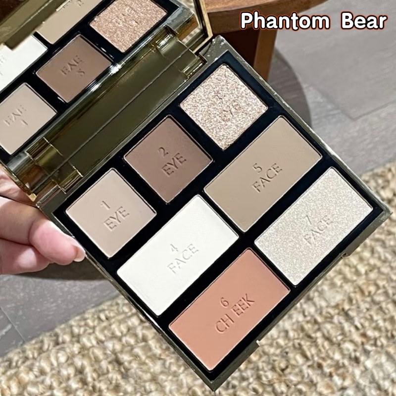 [Novo Online] Phantom Bear/Phantom Bear Sombra de sete cores Paleta abrangente Facial de alto valor ilumina a cor da ter