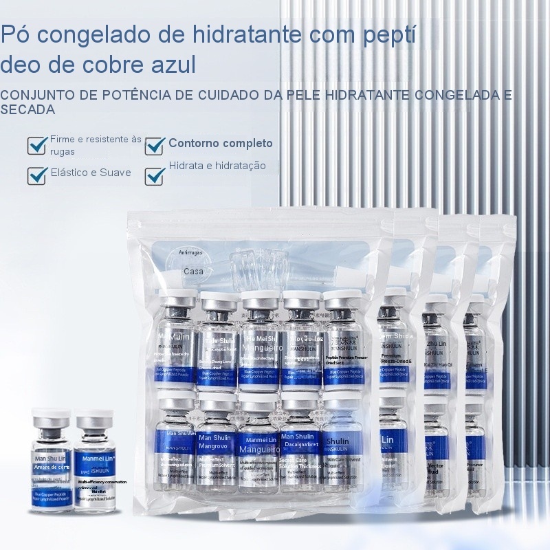 50mg Pó Liofilizado Combinado 3ml Essência Líquida , Tom De Pele Iluminando E Reparar Soro De Cuidados Faciais