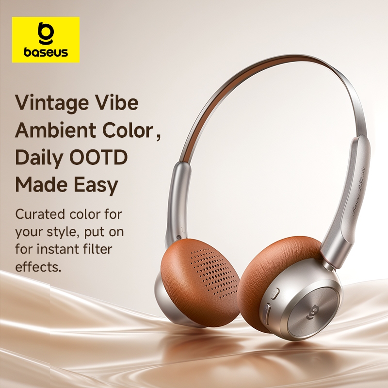 Baseus Bass BH1 Air Wireless Headphones 80Hrs Playtime ENC Noise Cancelling 90g Light Bluetooth 6.0