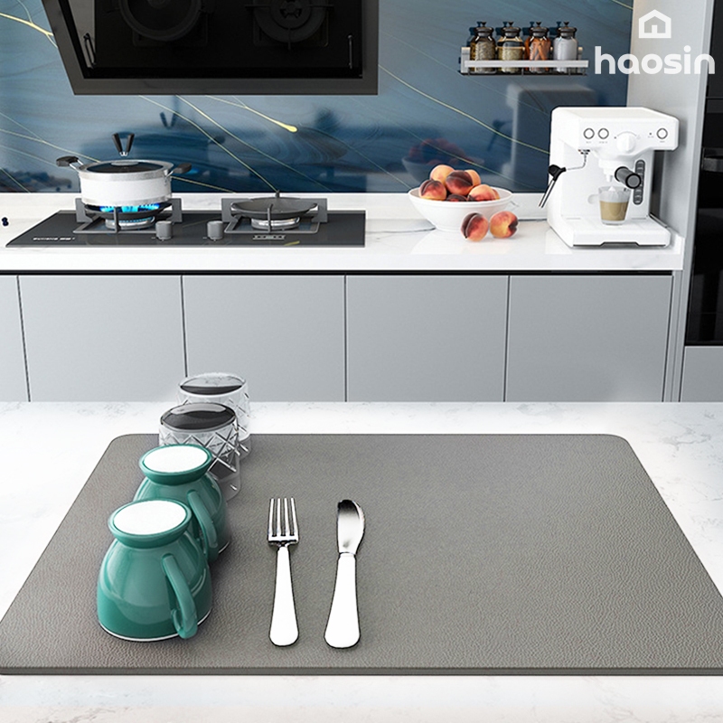 Tapete Ultra Absorvente Haosin Secagem Rapida 3 Segundos Antiderrapante Para Cozinha Pia 60*40cm