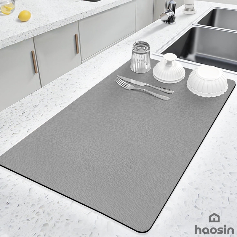 Tapete Mágico Escorredor Louca Luxo Couro Absorvente 60x40