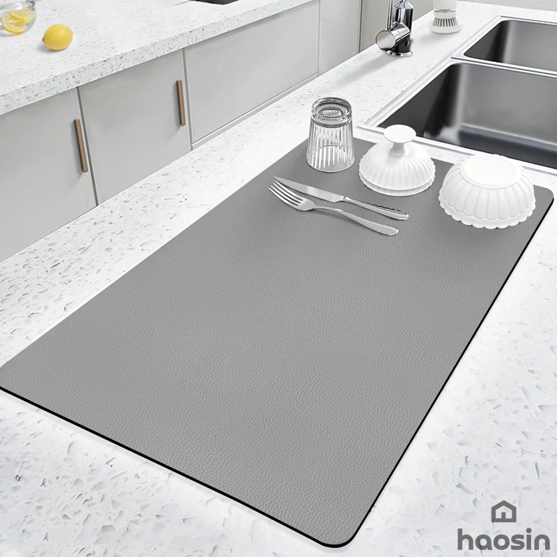 Tapete Mágico Escorredor Louca Luxo Couro Absorvente 60x40