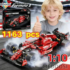 MEDOOSI F1 Kit Montar 445/1163 Peças Carro F1 Compatível LEGO Bloco de Construção Brinquedo - Presente Adulto e Criança