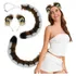 Conjunto de cocar de cauda de tigre com orelha de tigre T para festa de exposição em quadrinhos