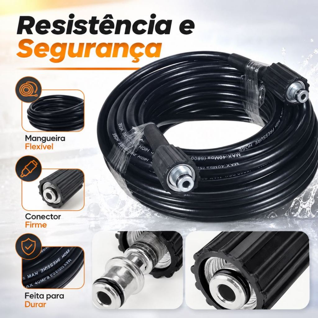 Adequado para mangueira lavadora de alta pressão Wap Ousada Plus 2200 6m