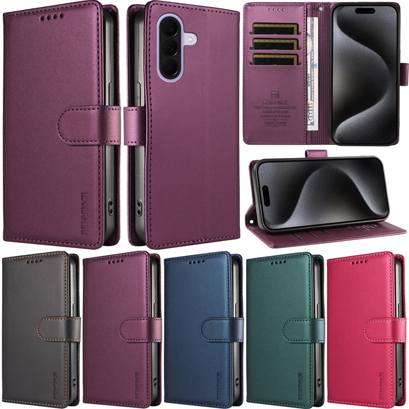 Caixa De Luxo Para Samsung Galaxy S26 FE A27 A57 A37 A56 A36 A17 A26 A06 A07 A55 A54 A34 A24 A14 M06 A04E Carteira De Co