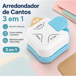 3 em 1 R4 R7 R10 Arredondador de canto Cortador circular de papel Cortador de canto