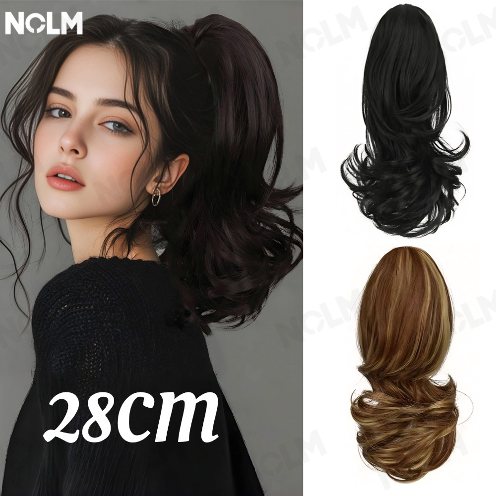 Extensão De Rabo De Cavalo Longo E Encaracolado – Peruca De Grampo De Cabelo Com Cordão Macio Para Mulheres Estilo Segur