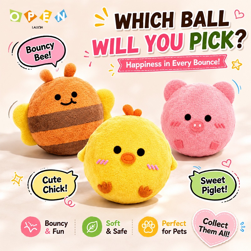 Brinquedo De Mastigar Para Animais De Estimação , Pelúcia Macia , Brinquedos Cães E Gatos , TPR , Bola De Pico , Moagem