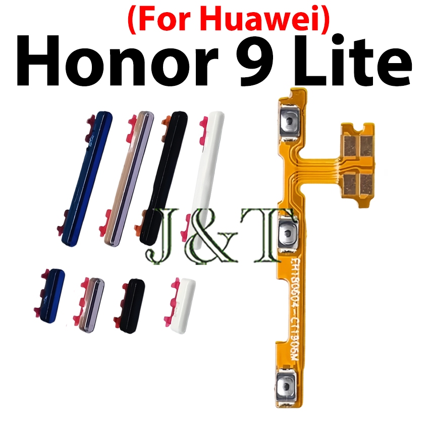 Para Huawei Honor 9 Lite Botão Lateral De volume De Energia Cabo Flexível Liga/Desliga Cima E Baixo Teclas Na Peça De Re