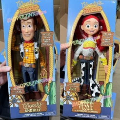 Toy Story Boneco Falante de Cordinha Woody Jessie Figura de Ação Boneco de Coleção Brinquedo Presente para Crianças