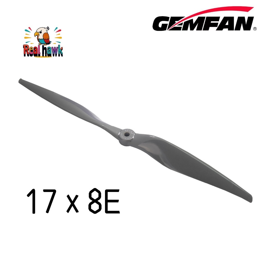1 Unidade Hélice GEMFAN Vortex 17x8E Nylon Vidro CCW - Alta Performance Upgrade para ASA Fixa RC, Supera APC Kit Mont