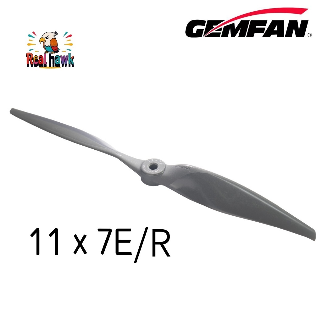 1 Unidade Hélice GEMFAN Vortex 11x7E/R Nylon Vidro CCW/CW - Alta Performance Upgrade para ASA Fixa RC Supera APC