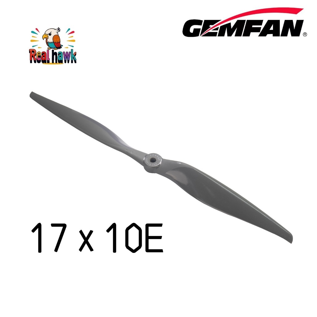1 Unidade Hélice GEMFAN Vortex 17x10E CCW Nylon Vidro - Alta Performance Upgrade para ASA Fixa RC Supera APC