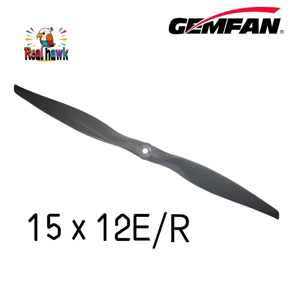 1 Unidade Hélice GEMFAN Vortex 15x12E/R Nylon Vidro CW/CCW - Alta Performance Upgrade para ASA Fixa RC Supera APC