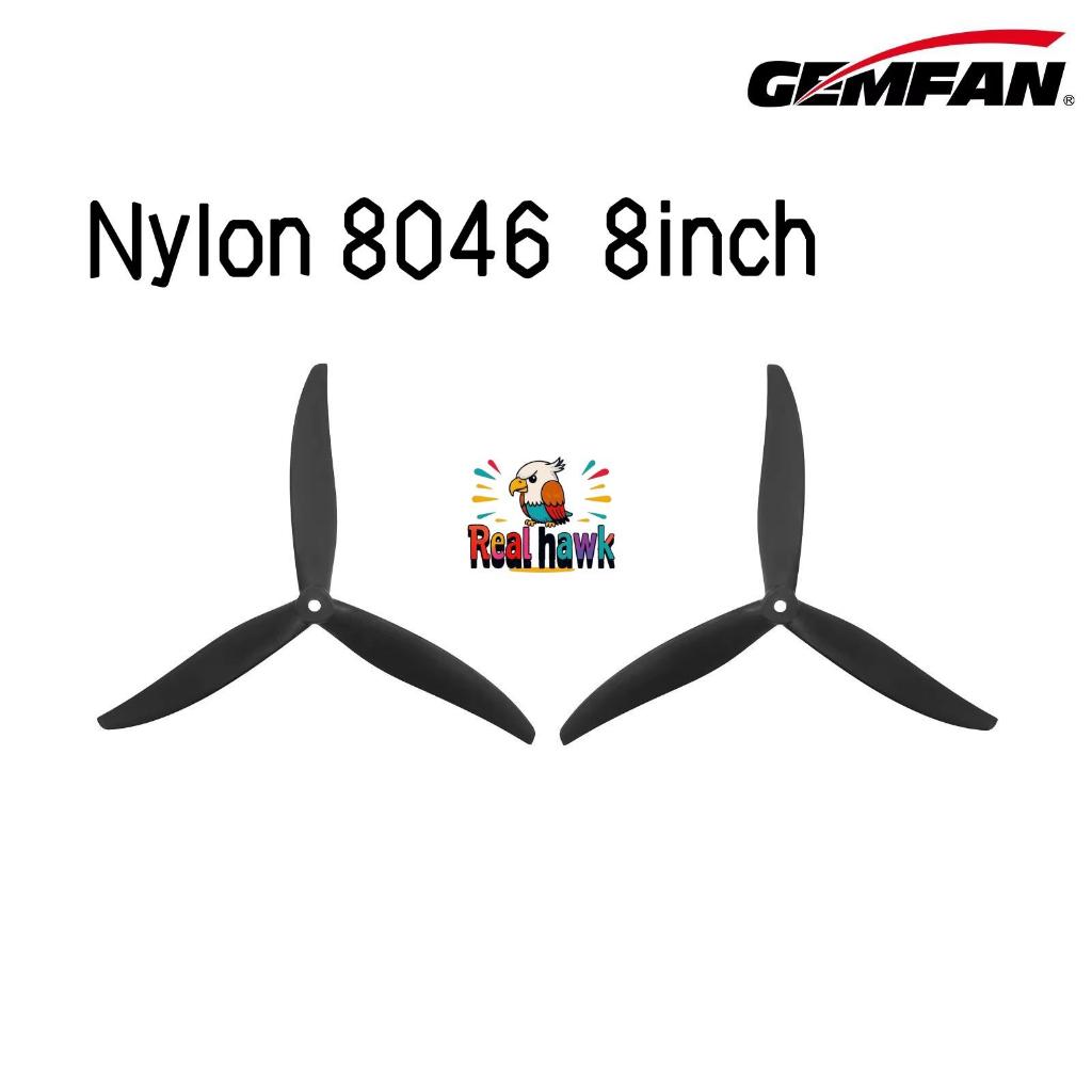 Hélice Gemfan 8046 8x4.6x3 3 Pás Nylon Fibra de Vidro CW/CCW para Cinelifter Macro Quad LR8 FPV X Class