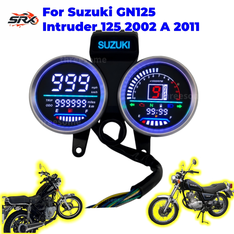 Novo Velocímetro Digital Para Suzuki Intruder125 GN125 LED Odômetro Medidor Montagem