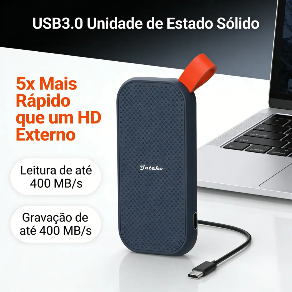 Externo Jateko Ssd 512g 3.0 Pssd Portátil Solid State Drive