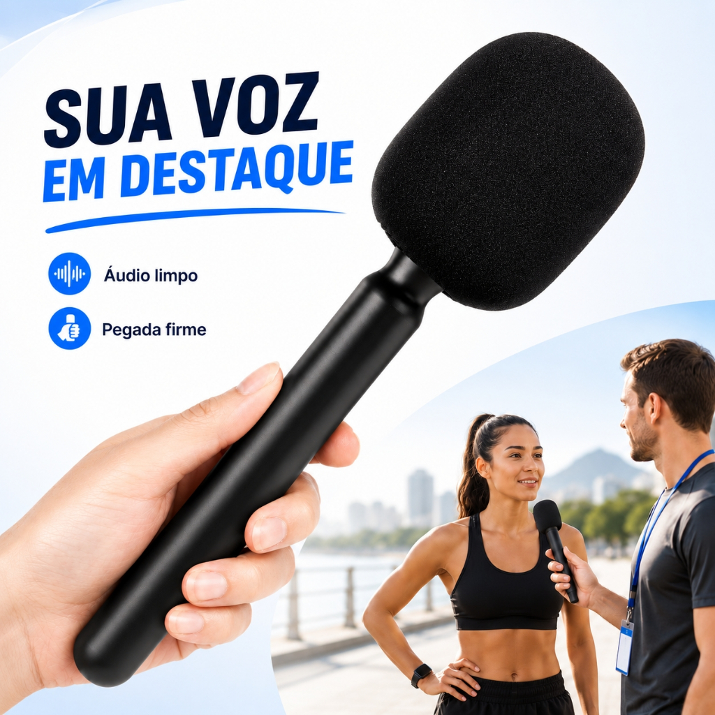 Microfone Lapela Sem Fio Bastão de microfone portátil