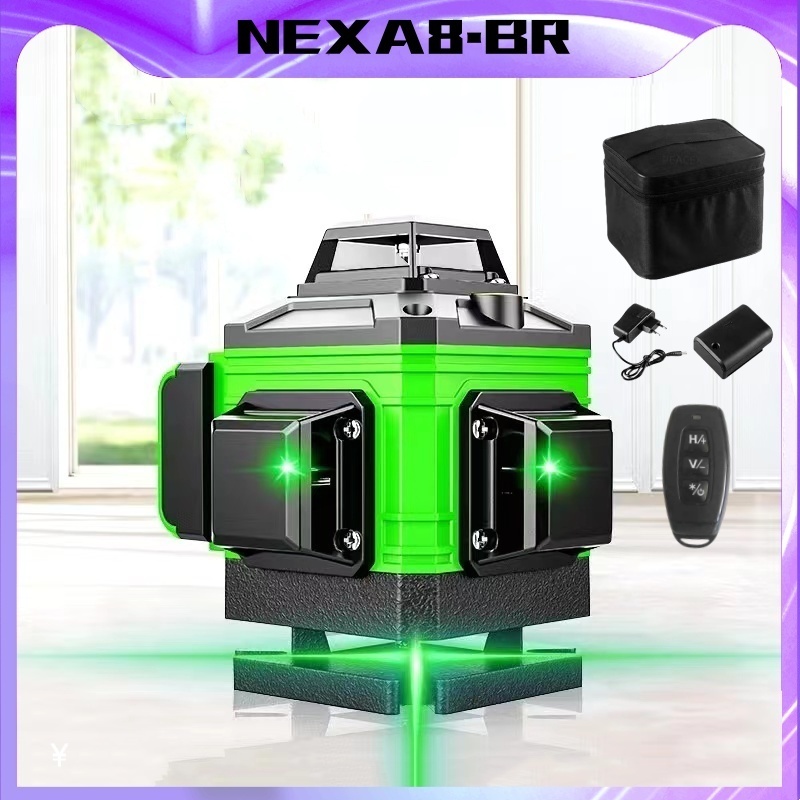 8/12 Linhas Nível a Laser Ajustável Nível 360 ° Medição Da Linha De Ferramentas Rotativas De Auto-Nivelamento Interno