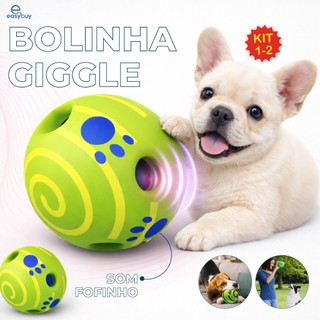 Bola Interativa Cachorro 8/11CM Brinquedo Divertido De Mastigar Wobble Wag Giggle Ball