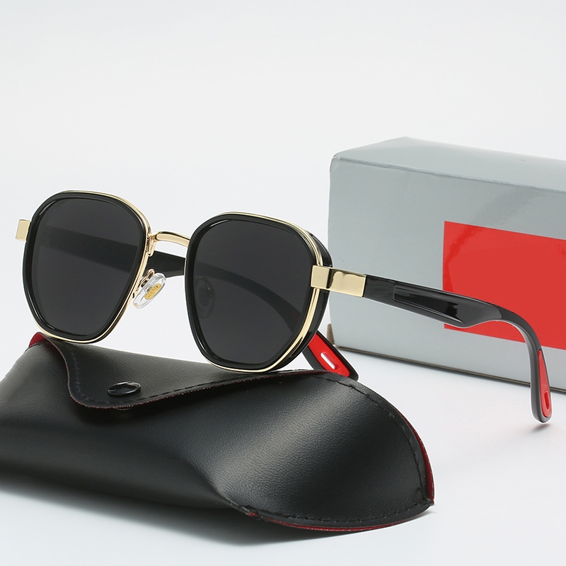 Nova Caixa De Luxo Feminina E Masculina Óculos De Sol Retro Moda