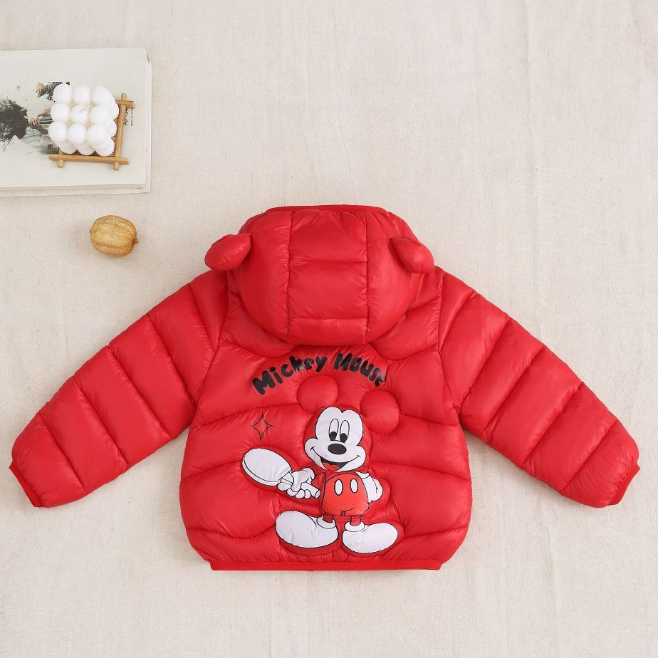 Bebê Meninos Meninas Leve Para Baixo Jaqueta 2026 Outono Inverno Crianças Dos Desenhos Animados Mickey Mouse Quente Casa