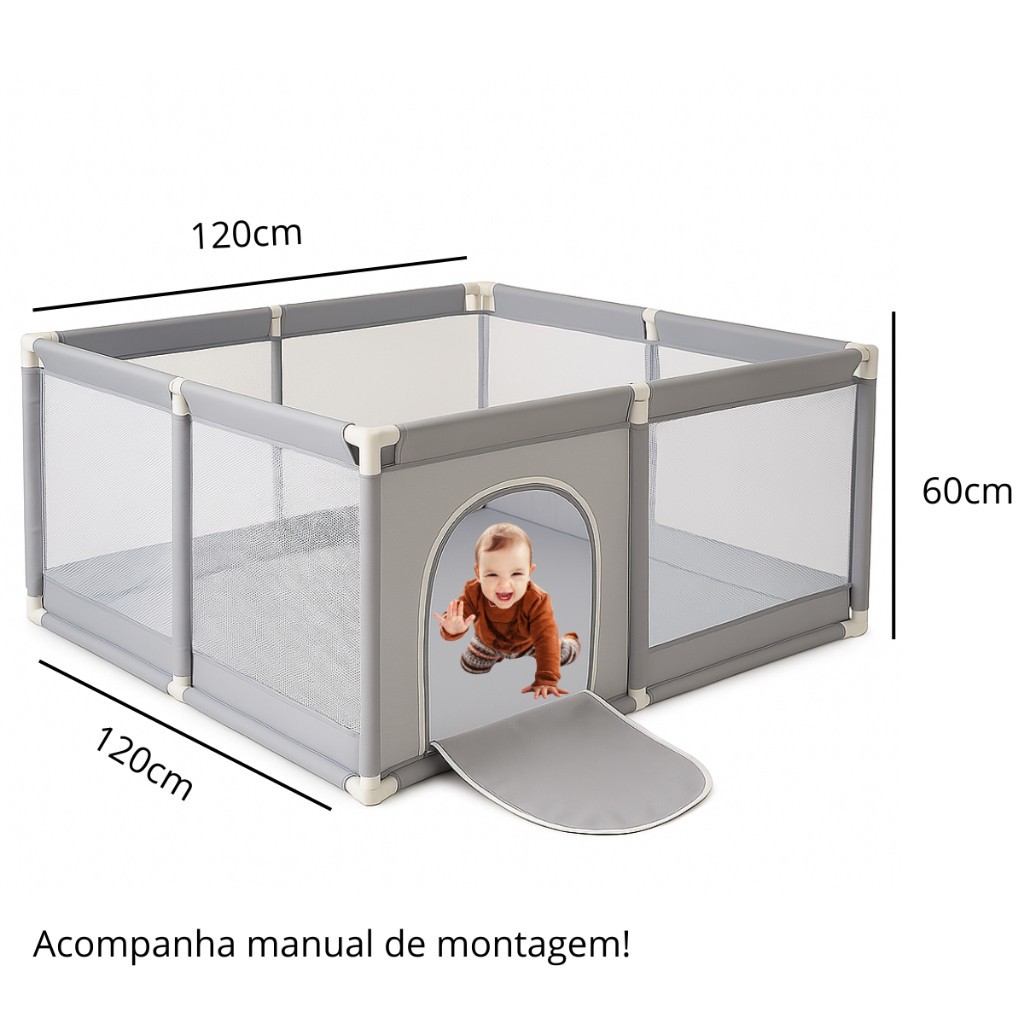 JOYA KID Cercadinho Infantil Grande Portátil Dobrável com Proteção Segura para Bebê Chiqueirinho